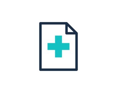 Tıbbi belge Logo simge tasarım