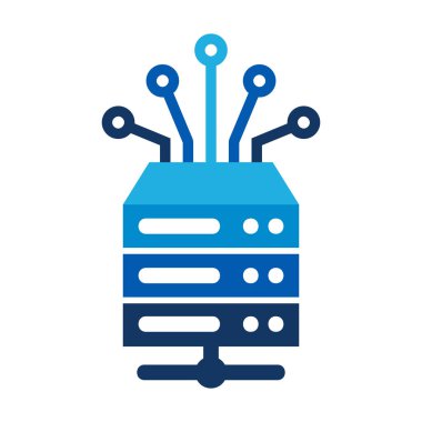 Sunucu Digital logosu simgesi tasarım