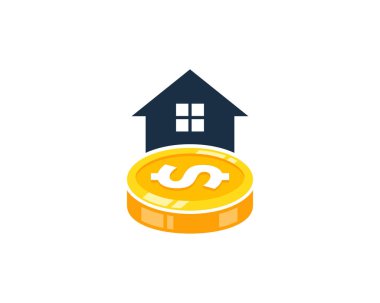 Ev para Logo simge tasarım