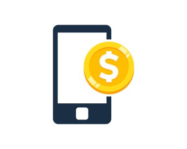 Telefon bozuk para Logo simge tasarım