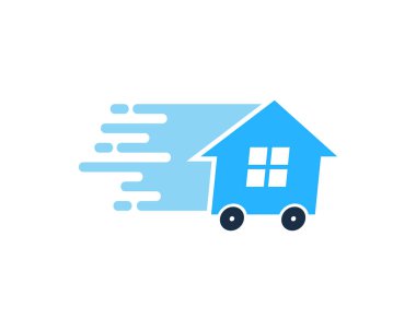 Eve teslim Logo simge tasarım