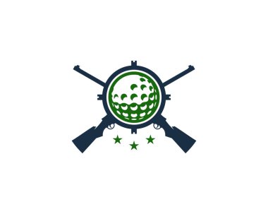 Golf avcılık Logo simge tasarım