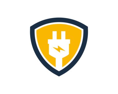 Koruma elektrik Logo simge tasarım