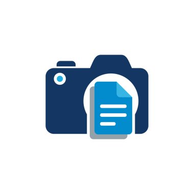 Belge kamera Logo simge tasarım