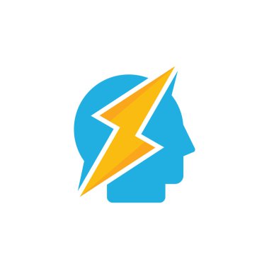 Enerji baş Logo simge tasarım