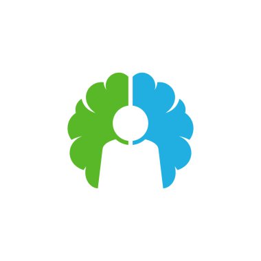 İnsanlar Logo simgesi tasarım beyin