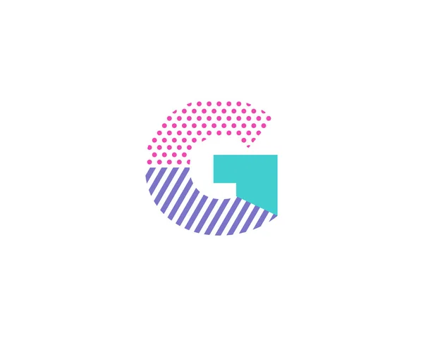 Letra Geométrica Icono Diseño Logo Elemento — Vector de stock