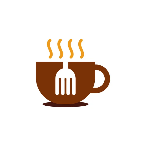 Café Food Logo Icône Design — Image vectorielle