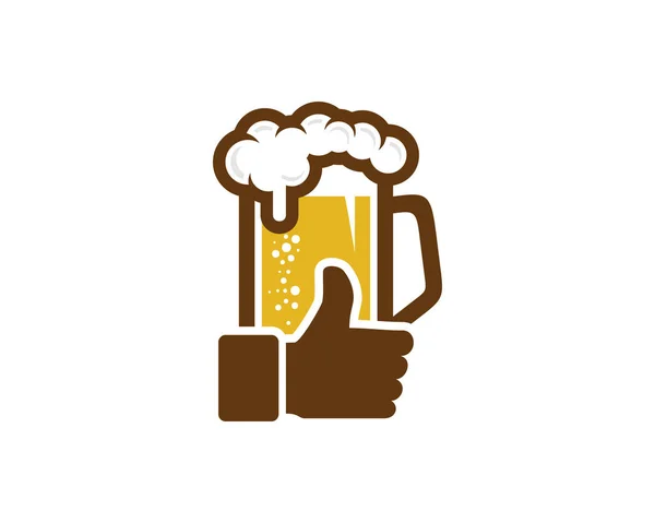 Mejor Diseño Icono Logotipo Cerveza — Vector de stock