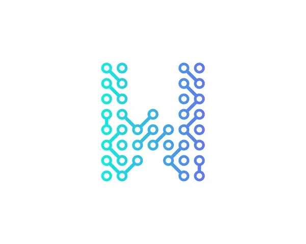 Circuito Tecnología Letra Icono Diseño Logo Elemento — Archivo Imágenes Vectoriales