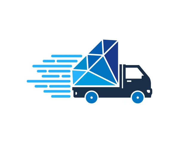 Дизайн Піктограм Логотипу Diamond Delivery — стоковий вектор