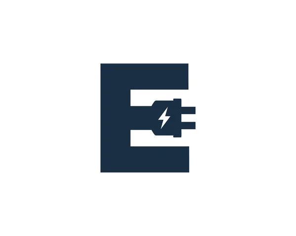 Harfi Elektrik Logo Simge Tasarım — Stok Vektör