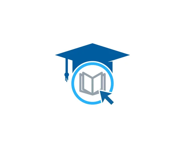 Clique Educação Logo Icon Design — Vetor de Stock