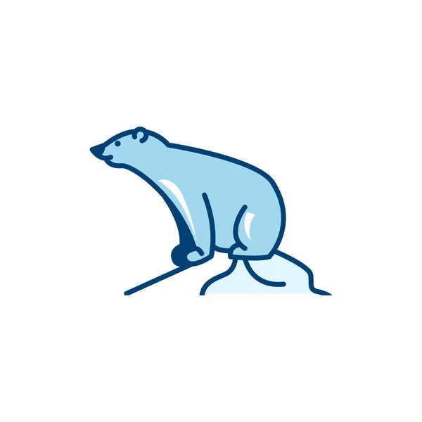 Niedźwiedź Projekt Ikona Logo — Wektor stockowy