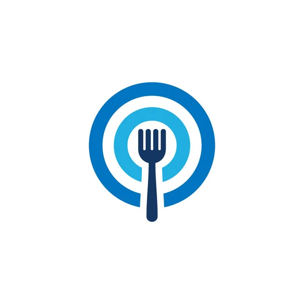 Progettazione Icona Logo Cibo Target — Vettoriale Stock