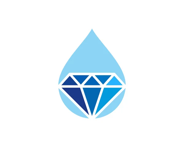Water Diamond Logo Icon Design — Stock Vector