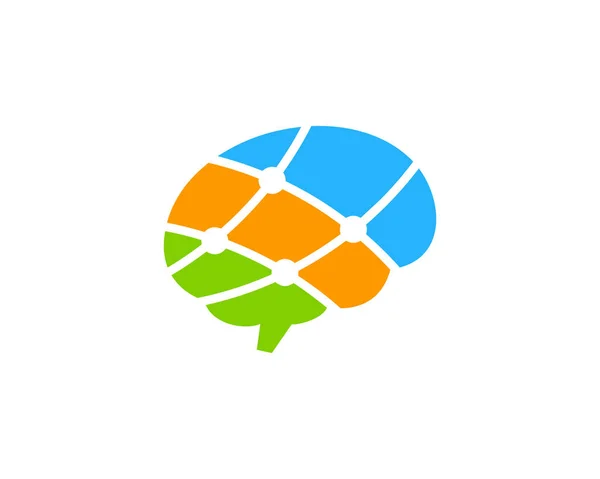 Design Ícone Logotipo Cérebro Lonk — Vetor de Stock