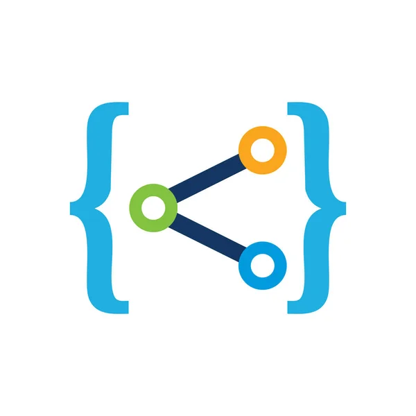 Código Logotipo Ícone Compartilhamento — Vetor de Stock
