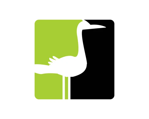 Storch Tier Logo Icon Design — Stockvektor