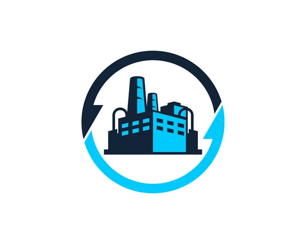 Fabrika Logo Simge Tasarımı Aktarma — Stok Vektör