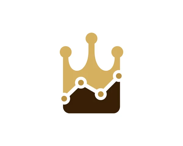 Statystyki Król Ikona Logo Design — Wektor stockowy