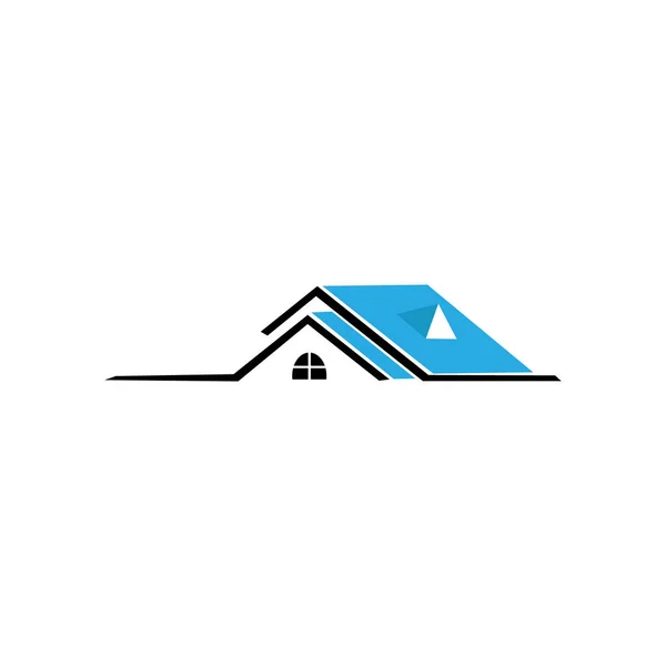 屋顶房屋首页徽标图标设计 — 图库矢量图片