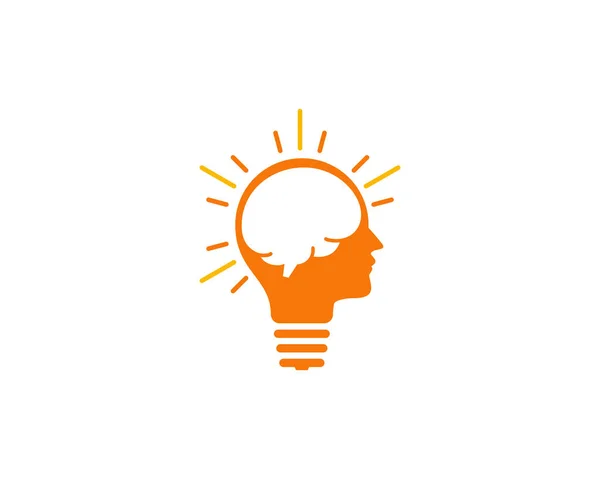 Hjärnan Idé Logotypen Ikon Design — Stock vektor