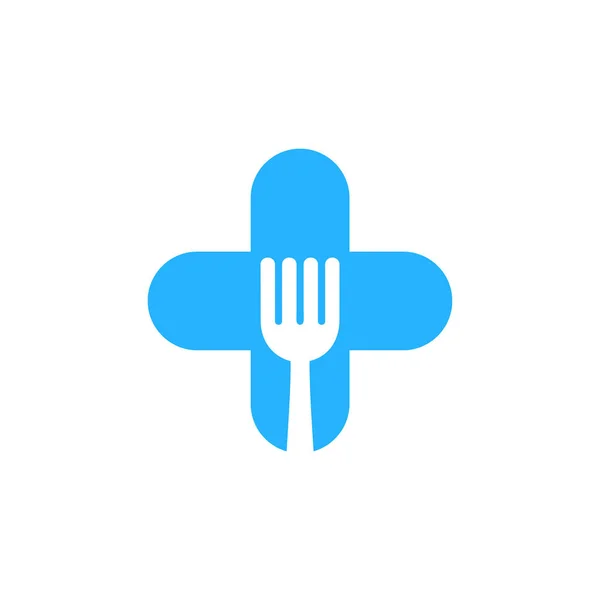 Orvosi Élelmiszer Logo Ikonra Design — Stock Vector