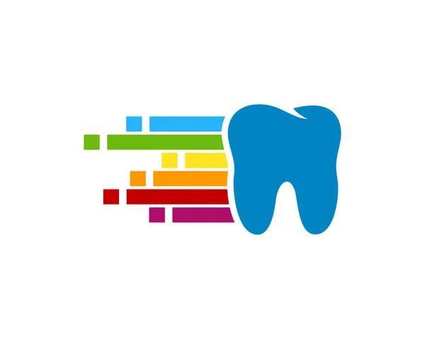 Diseño Icono Logotipo Dental Pixel — Archivo Imágenes Vectoriales