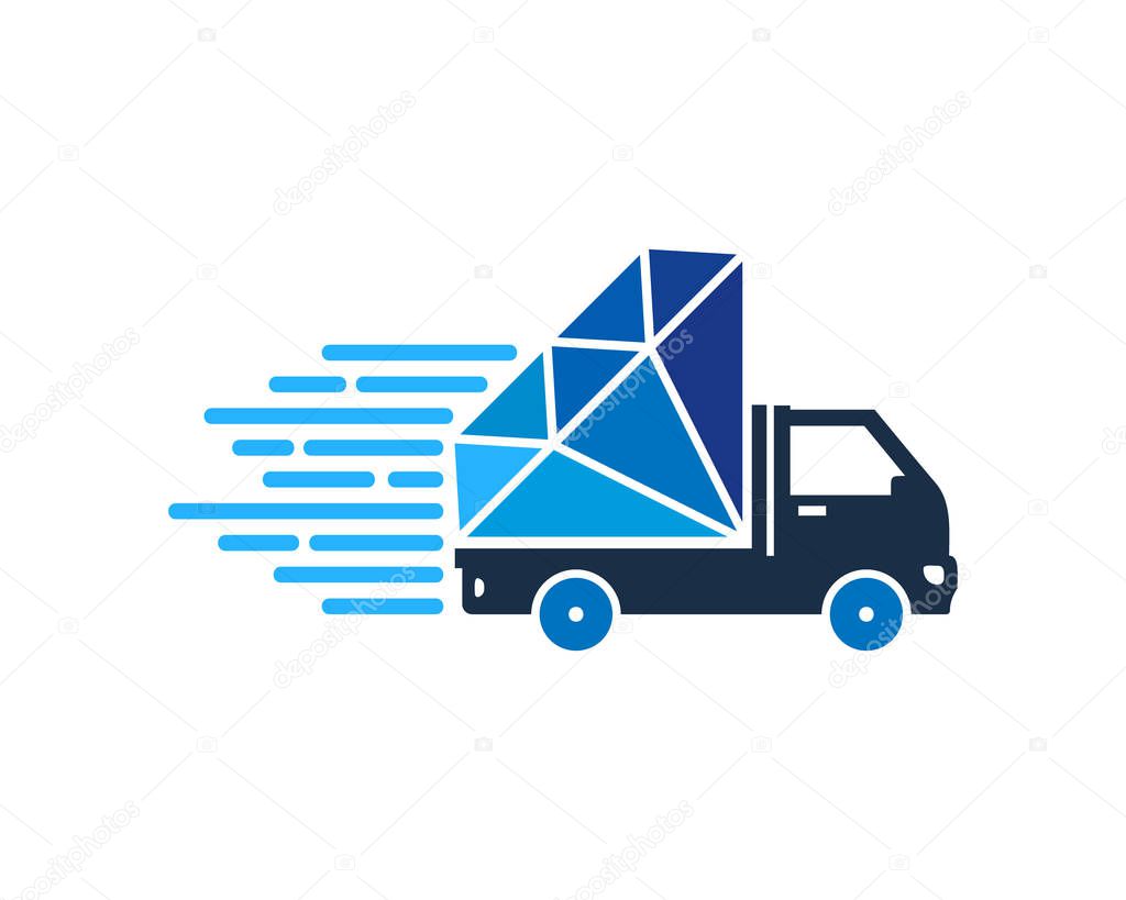 Diamond Delivery Logo Icon Design