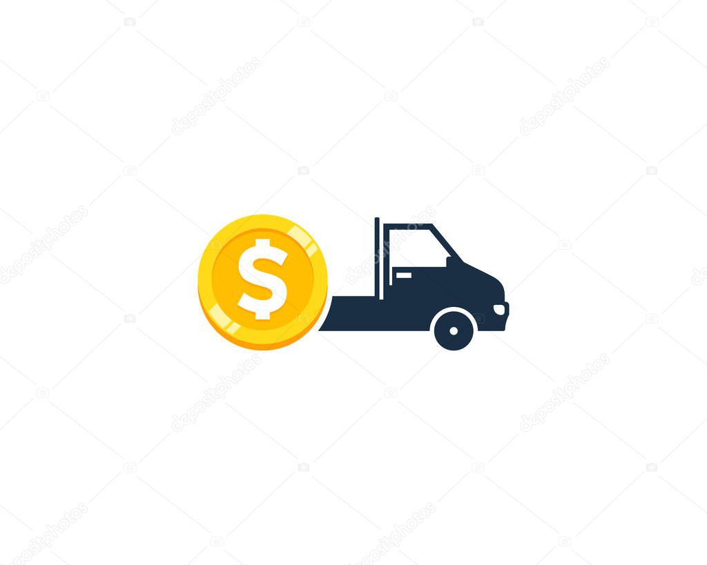 Delivery Coin Logo Icon Design