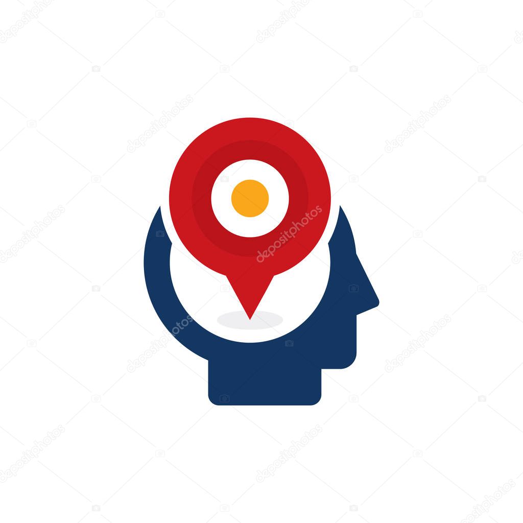 Pin Head Logo Icon Design
