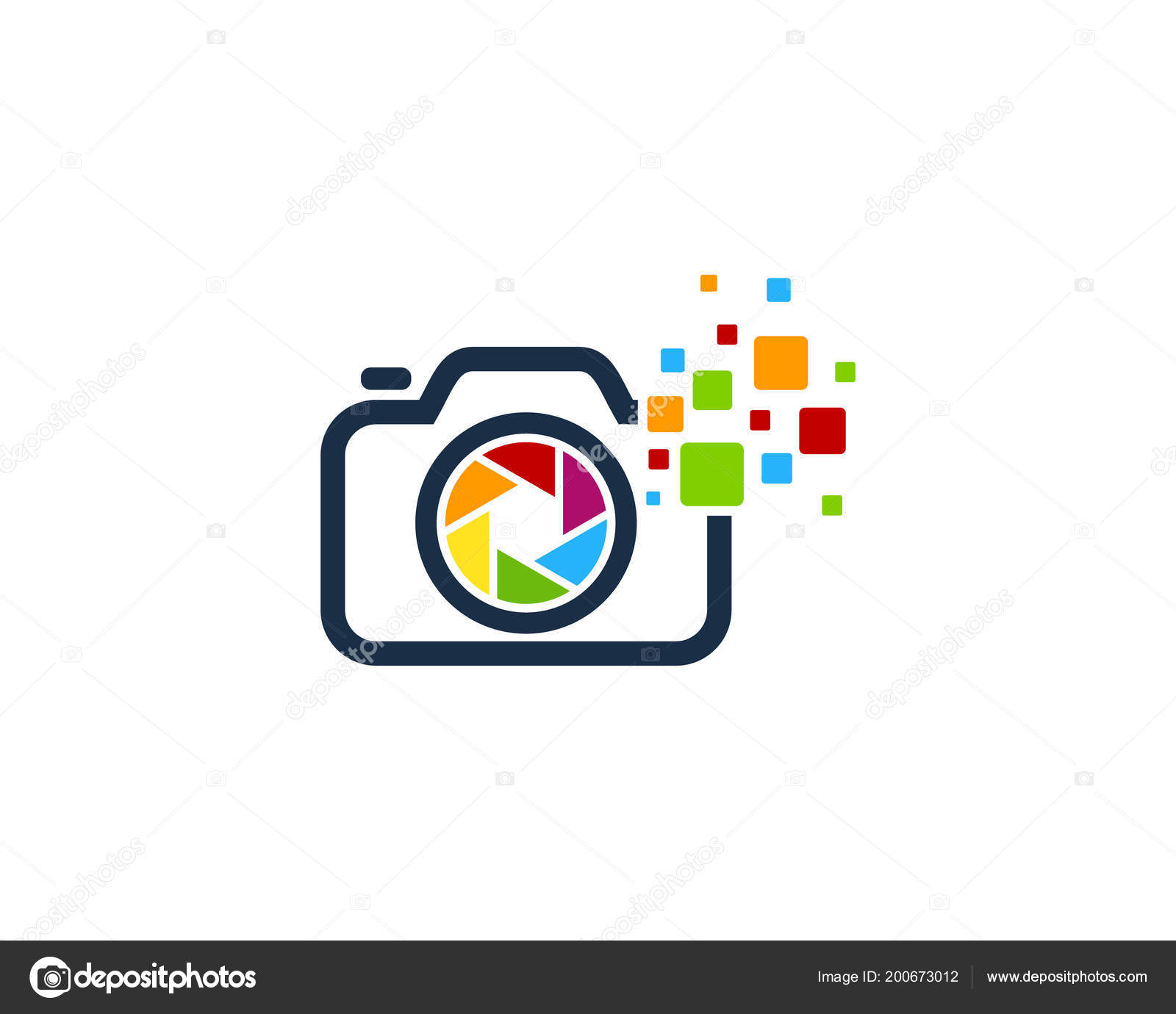Diseño Icono Logotipo Cámara Pixel Vector de stock por ©putracetol ...
