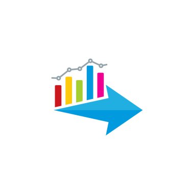 Ok analitik Logo simge tasarım