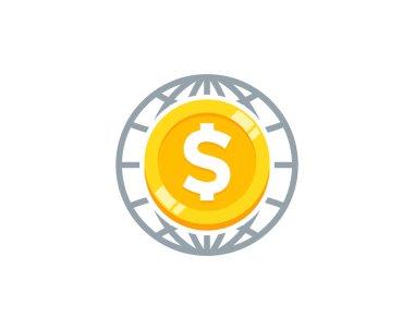 Uluslararası para Logo simge tasarım