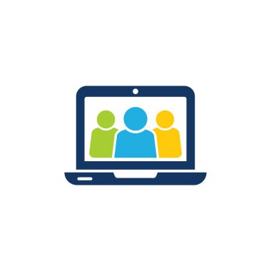 Dizüstü bilgisayar grubu Logo simge tasarım