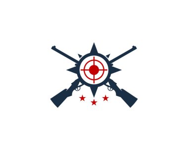 Yön avcılık Logo simge tasarım