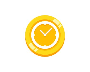 Saat sikke Logo simge tasarımı