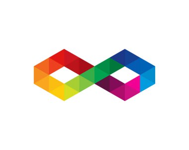 Altıgen Infinity Logo simge tasarım
