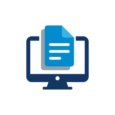 Belge bilgisayar Logo simge tasarım