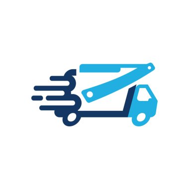 Teslimat Logo simgesi tasarım berber