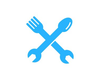 Onarım gıda Logo simge tasarım