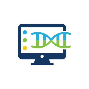 DNA bilgisayar Logo simge tasarım