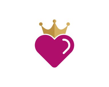 Aşk kral Logo simge tasarım