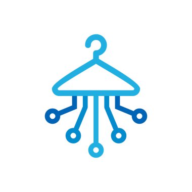 Çamaşırhane Digital logosu simgesi tasarım