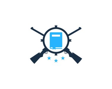 Kitap logo simgesi tasarım avcılık