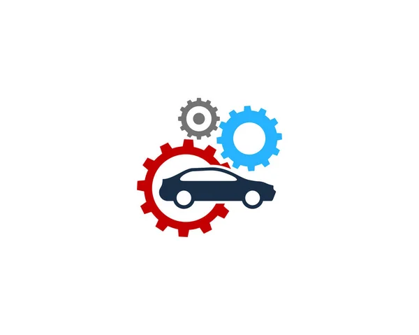 自動車の修正と修復のロゴ アイコン デザイン — ストックベクタ