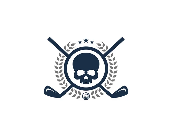 Kafatası Golf Logo simge tasarım