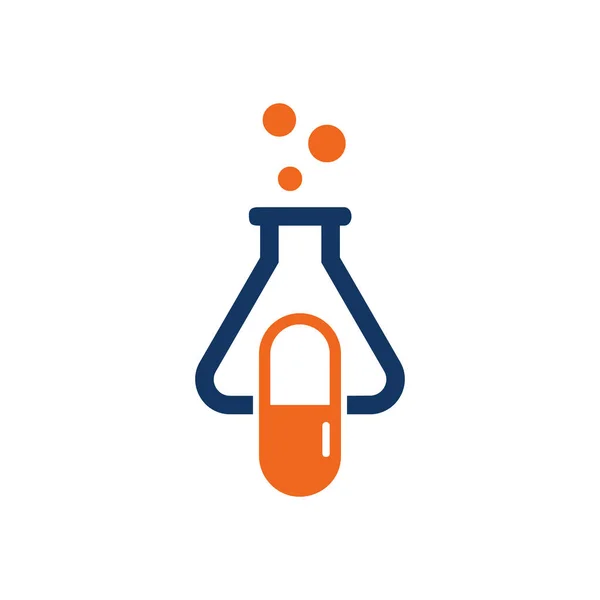 Balão Laboratório Icon Logo Design Element Ilustração Vetorial — Vetor de Stock