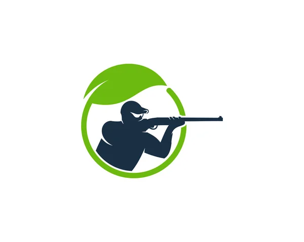 Doğa Avcılık Logo Simge Tasarım — Stok Vektör